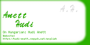 anett hudi business card